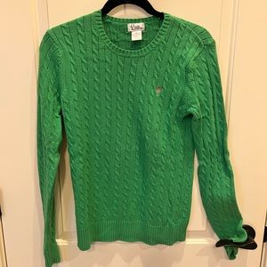 LILLY PULITZER | KELLY GREEN CABLE KNIT, SZ S
